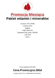 Promocja Miesiąca na pakiet Witamin I minerałów