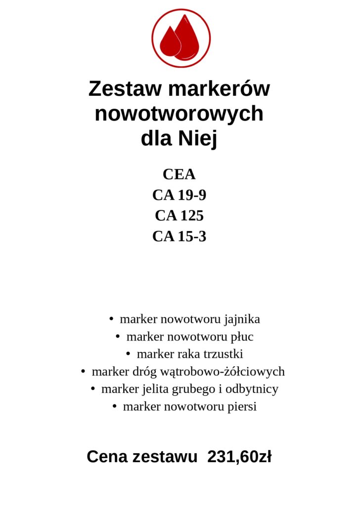 Zestaw markerów nowotworowych dla Niej