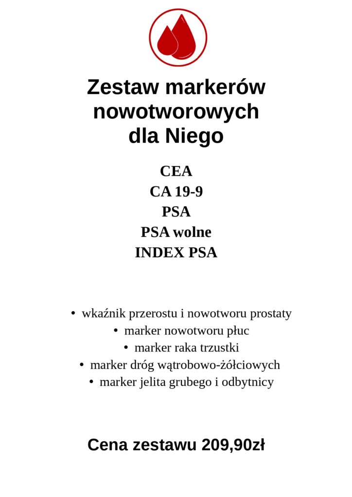 Zestaw markerów nowotworowych dla Niego