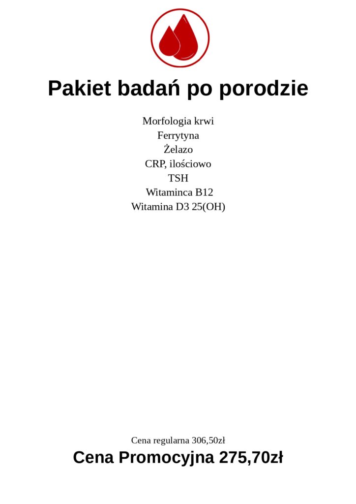 Pakiet badań po porodzie